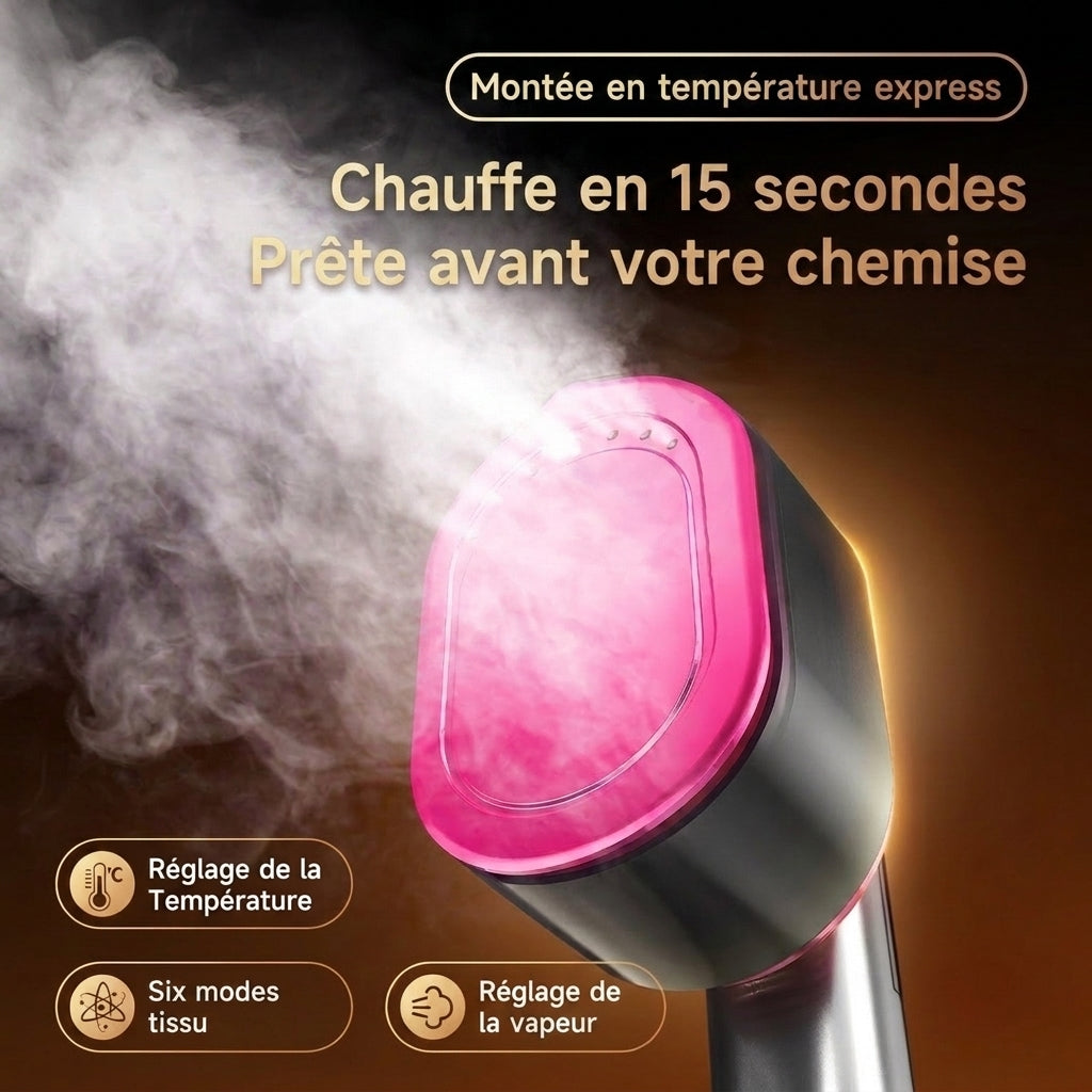 Chauffe en 15 secondes, prête avant votre chemise